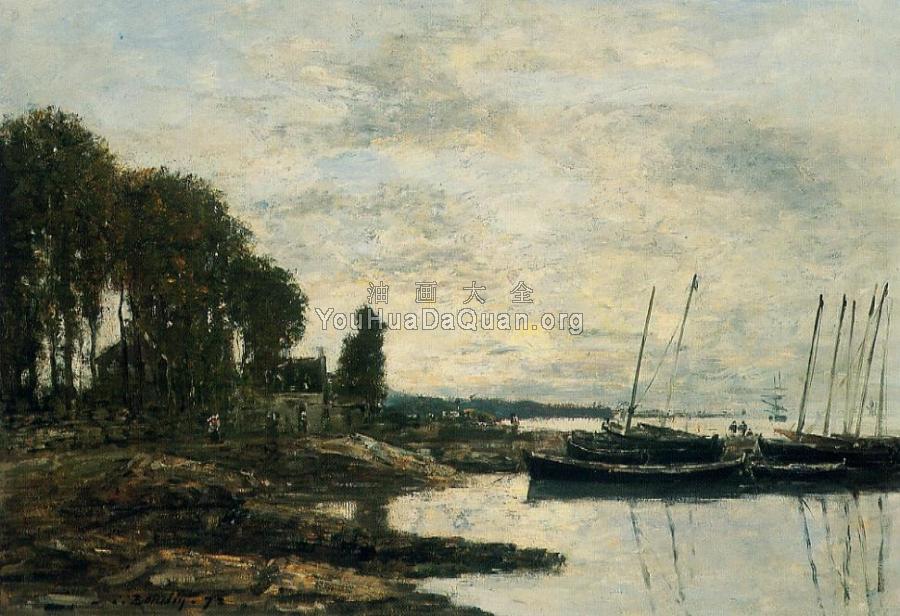 The Shore at Plougastel - 尤金·布丹